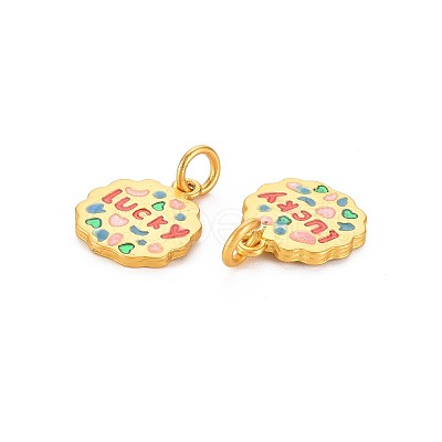 Rack Plating Alloy Enamel Pendants ENAM-S130-19B-1