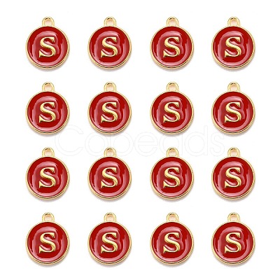 Golden Plated Alloy Enamel Charms LS-ENAM-S118-03S-1