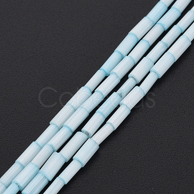 Glass Silk Stain Style Beads Strands GLAA-N047-001B-01-1