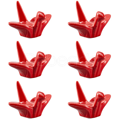 Paper Crane Ceramic Chopstick Stands DJEW-WH0058-12C-1