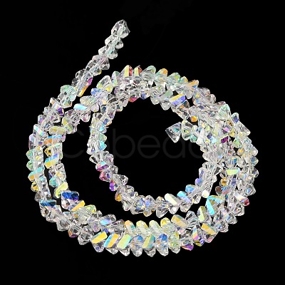 Transparent Glass Beads Strands EGLA-P061-04A-AB04-1