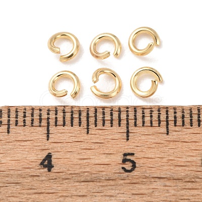 Brass Open Jump Rings KK-G604-08G-23-1