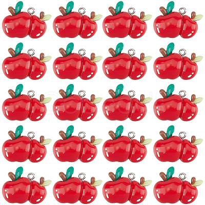 30Pcs Christmas Theme Plastic Pendants FIND-SC0011-39-1