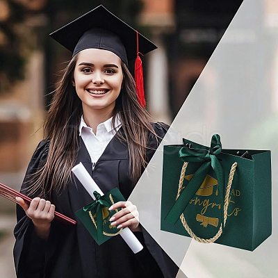 Gold Stamping Graduation Cap Paper Gift Bags CARB-FZC0001-01C-1