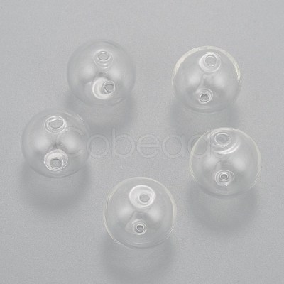 Handmade Blown Glass Globe Beads X-DH017J-1-1