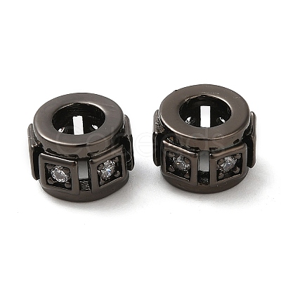 Rack Plating Brass Cubic Zirconia Beads KK-Z033-24-1