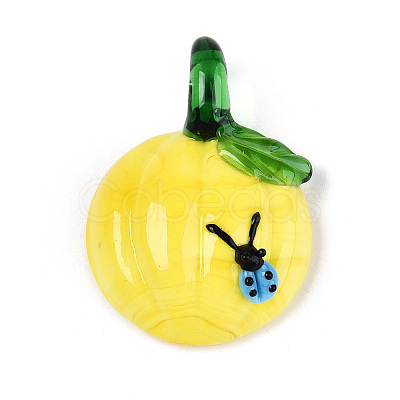 Handmade Lampwork Pendants LAMP-N034-02B-1