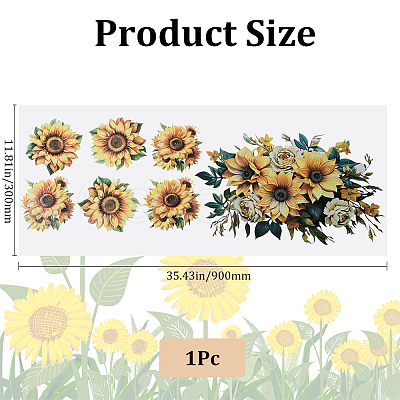 Sunflower Self-Adhesive PVC Wall Stickers STIC-WH20002-25-1