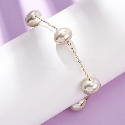 Acrylic Imitation Pearls Beasded Bracelets BJEW-F519-01G-1