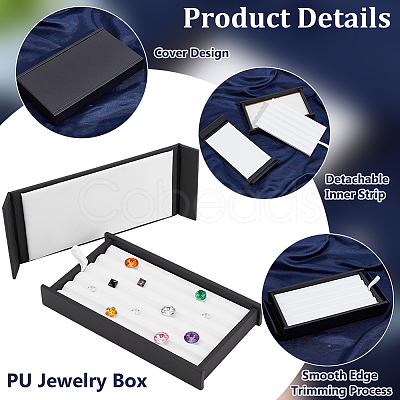 5-Slot Imitation Leather Loose Diamond Organizer Box CON-WH0089-80-1