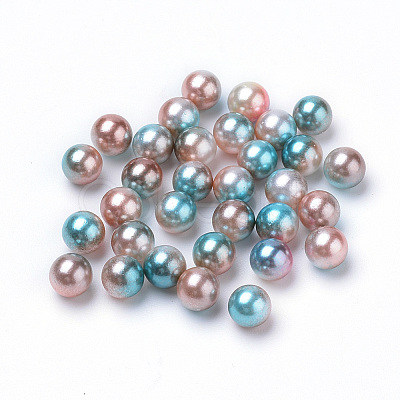 Rainbow Acrylic Imitation Pearl Beads OACR-R065-10mm-A09-1