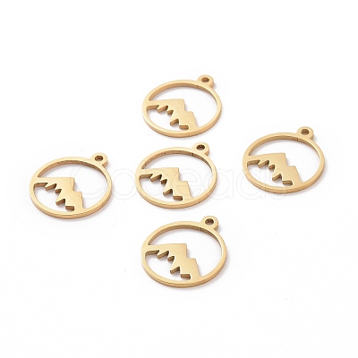 201 Stainless Steel Laser Cut Pendants X-STAS-S105-T901-2G-1