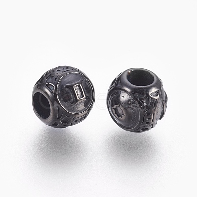 316 Surgical Stainless Steel European Beads STAS-F195-128B-12-1
