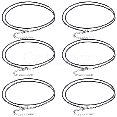10Pcs Round Leather Cord Necklaces Making MAK-CL0001-07-1