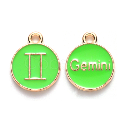 Alloy Enamel Pendants ENAM-S124-01B-06I-1