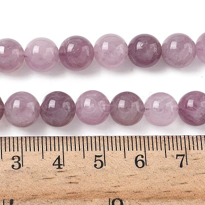 Natural Purple Madagascar Rose Quartz Beads Strands G-Z115-C02-8mm-1