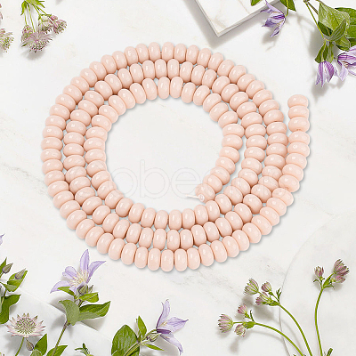3Starnds Opaque Spray Painted Glass Beads GLAA-PA0001-35D-1