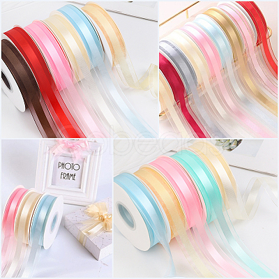 1Roll Solid Color Organza Ribbons ORIB-CY0001-02A-1