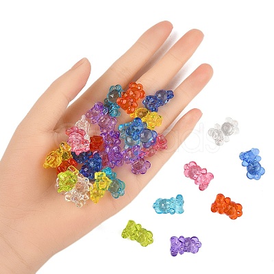 50Pcs Transparent Acrylic Pendants TACR-FP0001-08-1