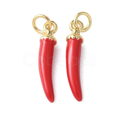 Brass Enamel Pendants KK-A252-13D-G-1