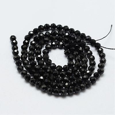 Natural Black Spinel Beads Strands G-E366-07-5mm-1