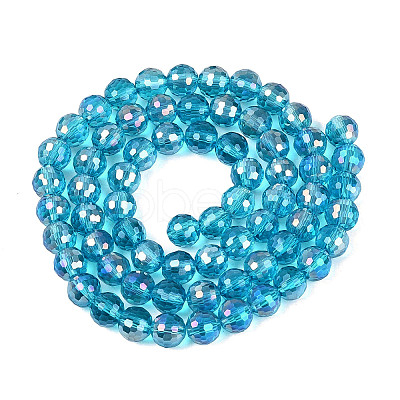 Transparent Glass Beads Strands GLAA-Q107-02A-13-1