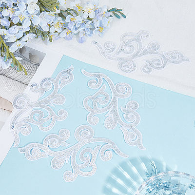 5Pairs Embroidery Thread Clothing Patches PATC-GF0001-97A-1