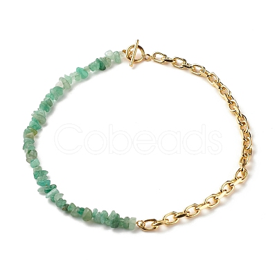 Natural Green Aventurine Chip Beads Jewelry Set SJEW-JS01223-07-1