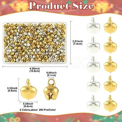 400Pcs Iron Bell Charms IFIN-FS0001-66-1