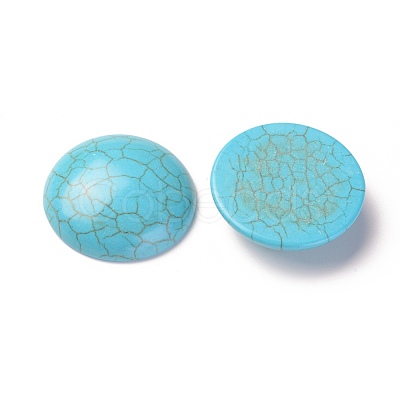 Synthetic Turquoise Cabochons TURQ-L031-035-1