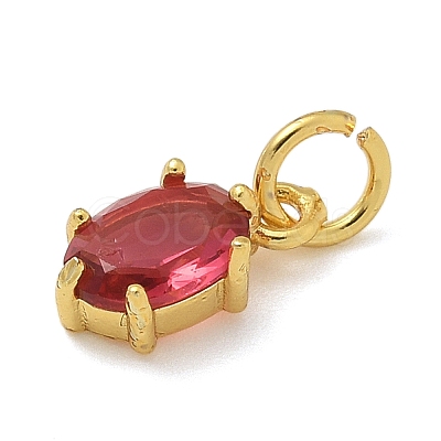Brass Micro Pave Cubic Zirconia Pendants KK-U050-06G-01-1