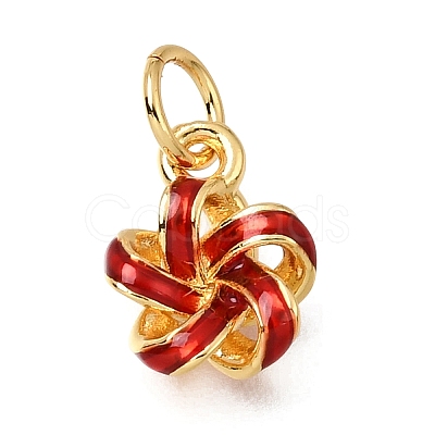 Brass Enamel Pendants KK-G605-10G-1
