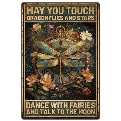 Vintage Metal Tin Sign AJEW-WH0189-559-1
