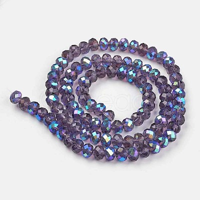 Electroplate Glass Beads Strands LS-EGLA-A034-T6mm-L13-1
