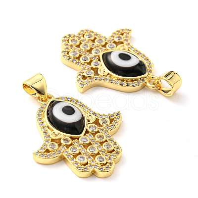 Brass Cubic Zirconia Pendants KK-K338-01G-07-1