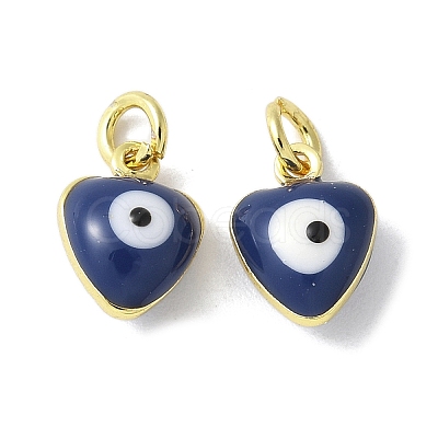 Brass Enamel Charms KK-S518-03F-G-1