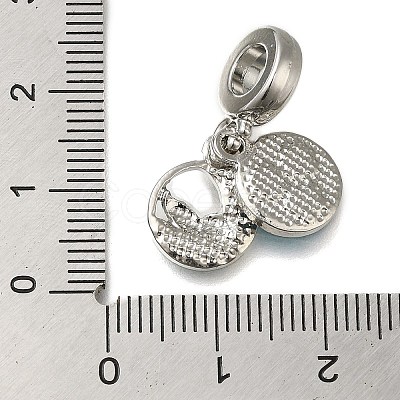 Rack Plating Alloy Enamel European Dangle Charms PALLOY-A009-20P-1