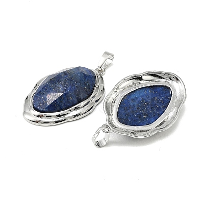 Natural Lapis Lazuli Faceted Pendants G-D102-02P-05-1