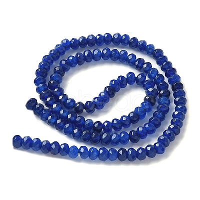 Dyed Natural Malaysia Jade Rondelle Beads Strands X-G-E316-2x4mm-68-1