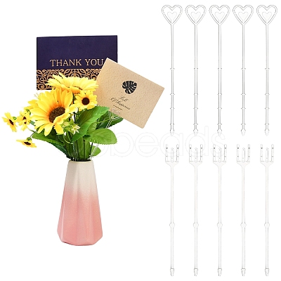 50Pcs Transparent Plastic Wire Name Card Clip Holder AJEW-YW0002-19A-1