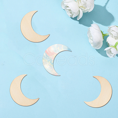 50Pcs Wood Cutouts DIY-SP0004-64D-01-1