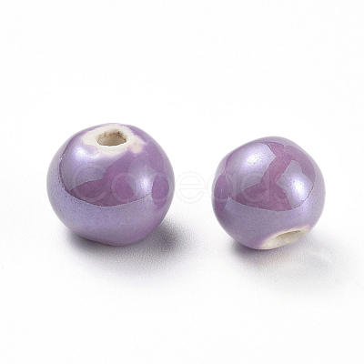 Handmade Porcelain Beads PORC-D001-10mm-17-1