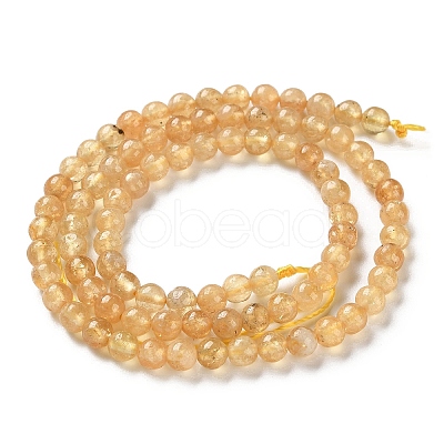 Natural Yellow Garnet Beads Strands G-Z129-C01-5mm-02-1