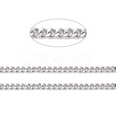 Tarnish Resistant 304 Stainless Steel Curb Chains CHS-D033-02P-03-1