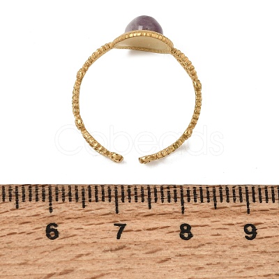 304 Stainless Steel Cuff Open Rings for Women GG-CBA7994-01G-06-1