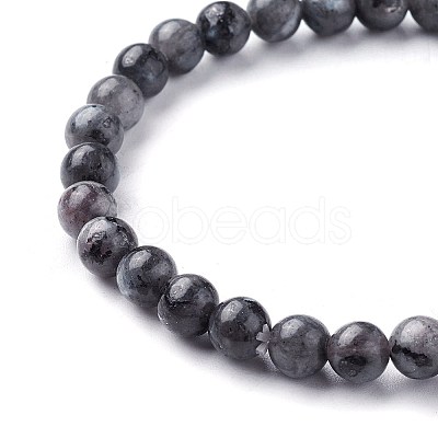 Natural Larvikite Beads Stretch Bracelets BJEW-F380-01-A14-1
