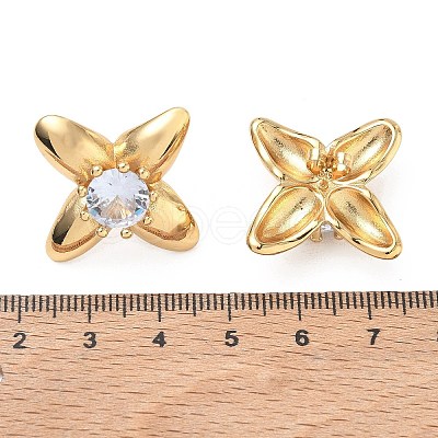 304 Stainless Steel Pave Cubic Zirconia Stud Earrings SA-CBA2696-30G-01-1