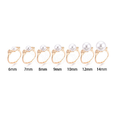 Flower & Bowknot Brass Micro Pave Clear Cubic Zirconia Adjustable Ring Settings KK-T076-78G-1