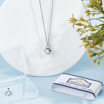 Stainless Steel Urn Ashes Necklace NJEW-CN0001-03P-1