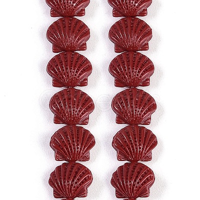 Synthetic Coral Dyed Carved Beads Strands CORA-K009-05A-05-1